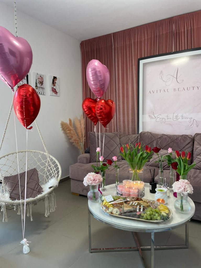 בלונים לב ליום האהבה