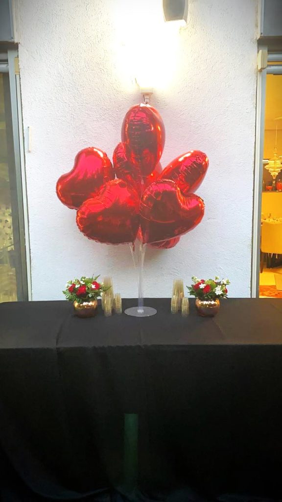 זר בלונים לבבות עיצוב ימי הולדת