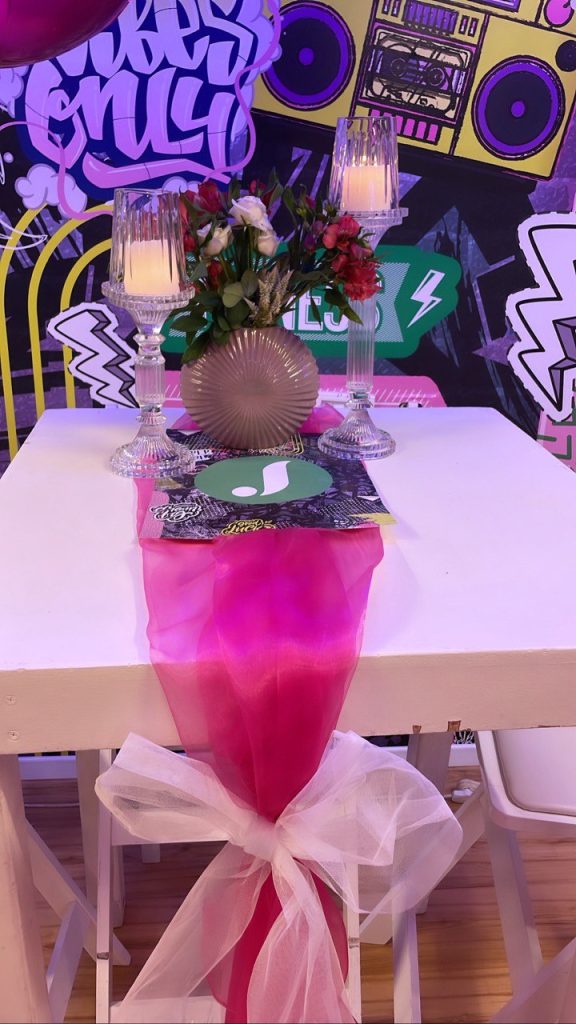 עיצוב שלחן להשקת מכון כושר