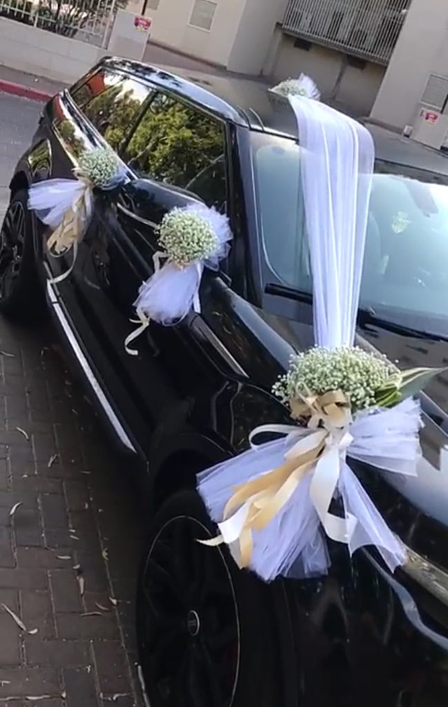 קישוט רכב לחתן ולכלה